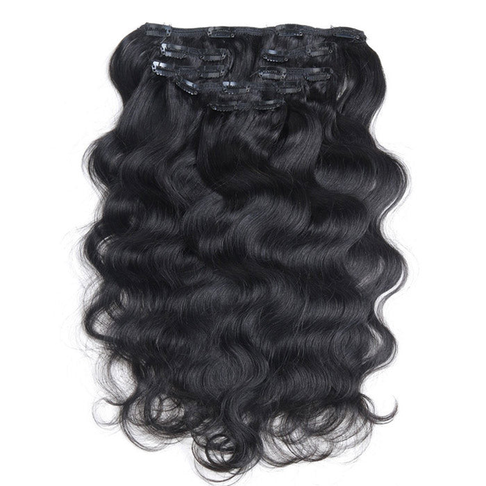 Best Beauty Hair Body Wave Clips In Virgin Human Hair Extensions for Women