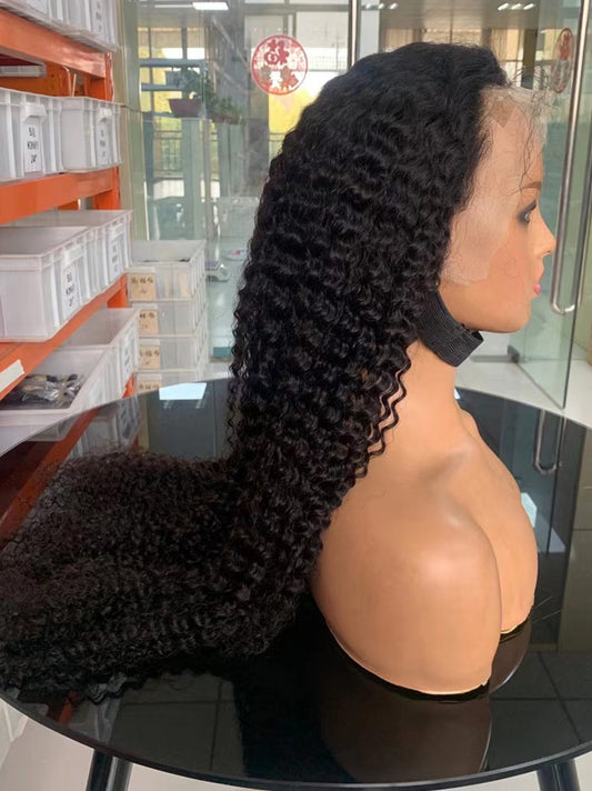 Best Beauty Hair 13x4 Lace Frontal Wig Pre Plucked Deep Curly Virgin Human Hair Flash Sale