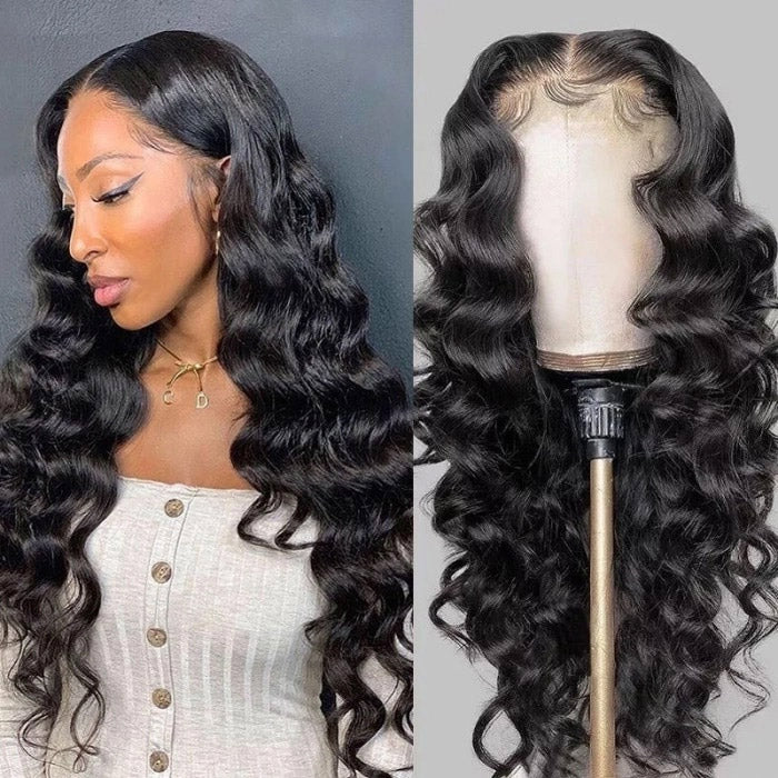 6x4 Glueless Lace Closure Wig Loose Wave Best Beauty Virgin Human Hair