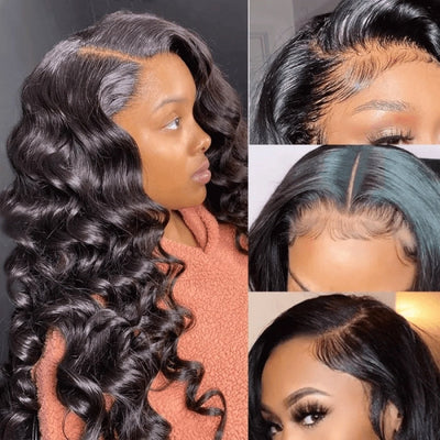 6x4 Glueless Lace Closure Wig Loose Wave Best Beauty Virgin Human Hair