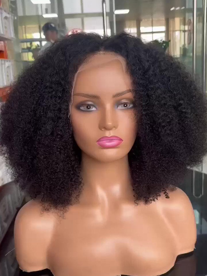 Best Beauty Hair Afro Kinky 13x4 Lace Frontal Wig Virgin Human Hair