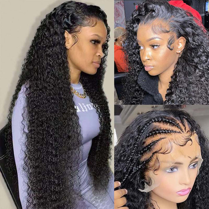 Best Beauty Hair Jerry Curl 360 Lace Frontal Wig Pre Plucked Virgin Human Hair