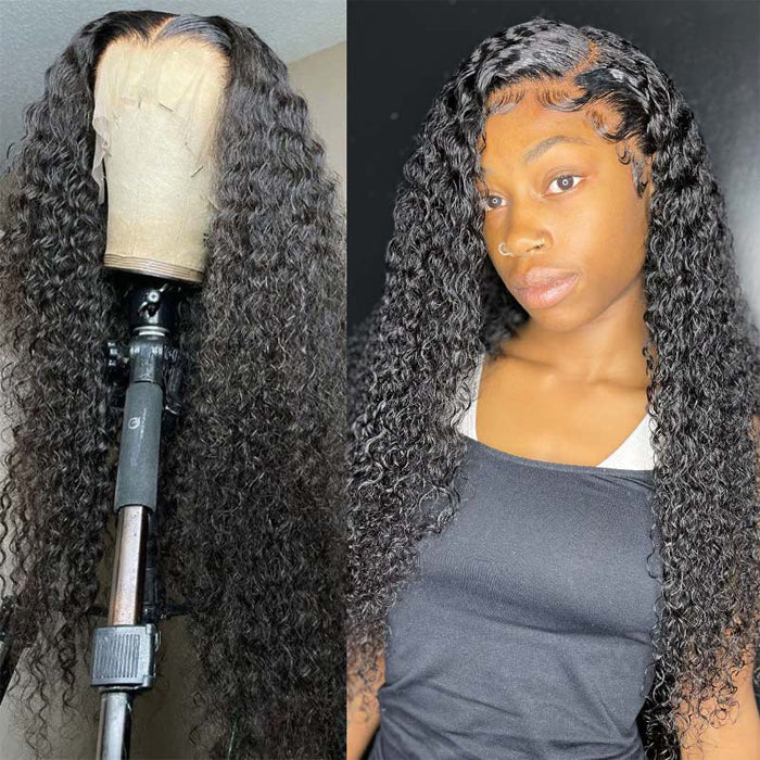 Best Beauty Hair Jerry Curl 360 Lace Frontal Wig Pre Plucked Virgin Human Hair