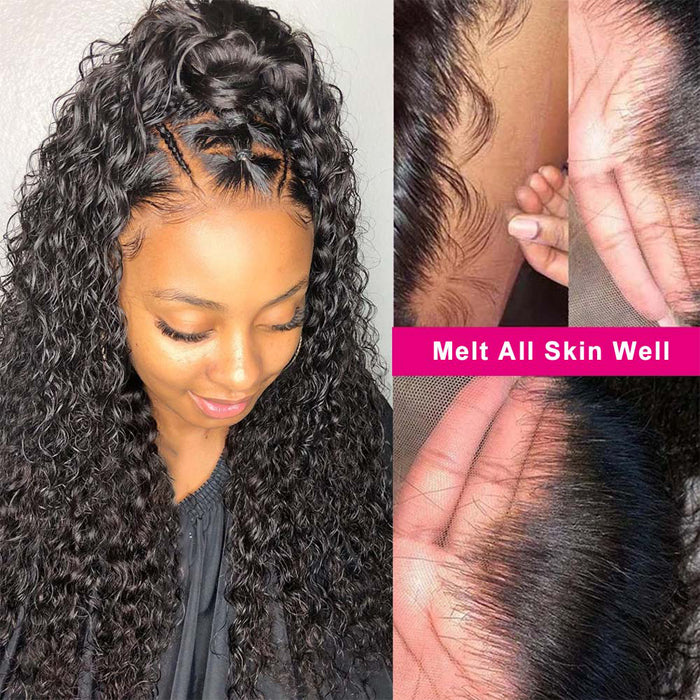 Best Beauty Hair Jerry Curl 360 Lace Frontal Wig Pre Plucked Virgin Human Hair