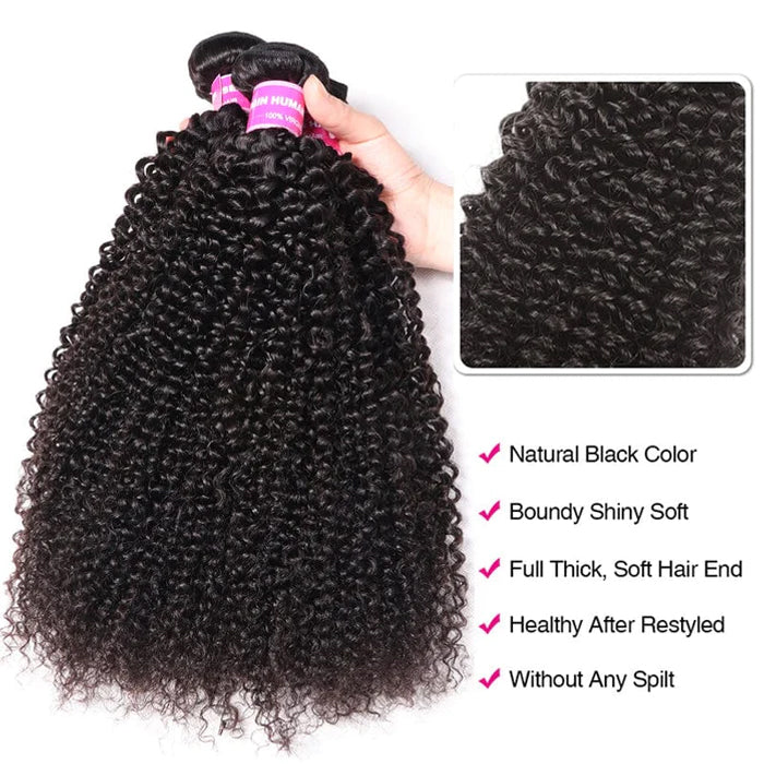 Best Beauty Hair Jerry Curl Bundles with Lace Frontal Virgin Human Hair Weave