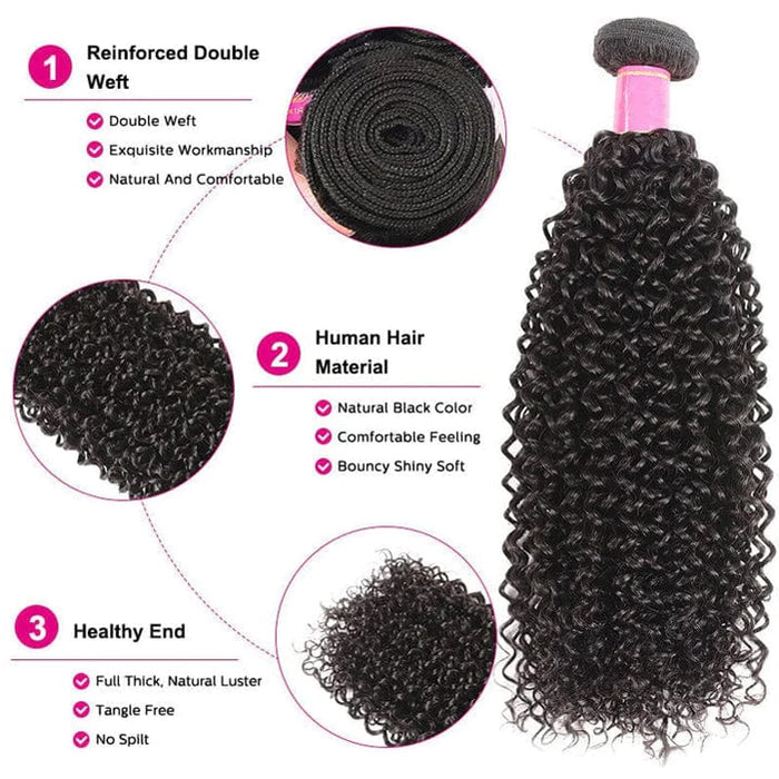 Best Beauty Hair Jerry Curl Bundles with Lace Frontal Virgin Human Hair Weave