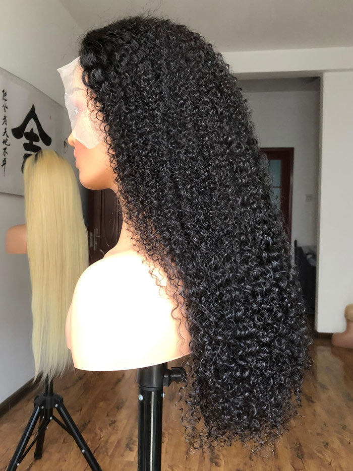 Best Beauty Hair Jerry Curly 13x4 Lace Frontal Wig Virgin Human Hair