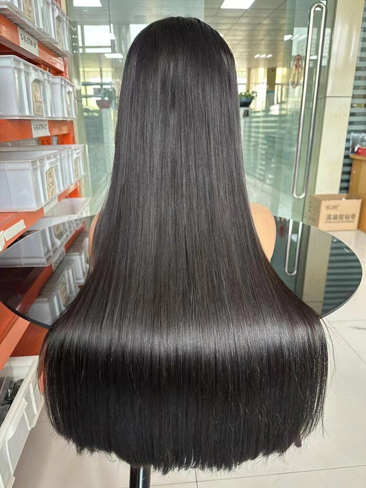 Best Beauty Hair Customized Bone Straight Lace Closure Wig Raw Virgin Human Hair