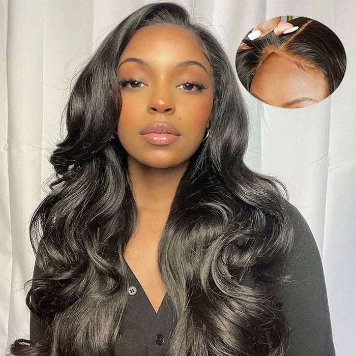Body Wave 6x4 Pre Cut Wear Go Glueless Lace Closure Wig Pre Plucked Best Beauty Human Hair