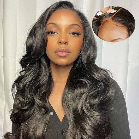 Body Wave 6x4 Pre Cut Wear Go Glueless Lace Closure Wig Pre Plucked Best Beauty Human Hair