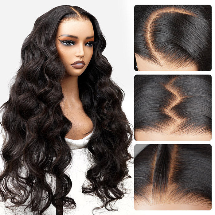 Body Wave 6x4 Pre Cut Wear Go Glueless Lace Closure Wig Pre Plucked Best Beauty Human Hair