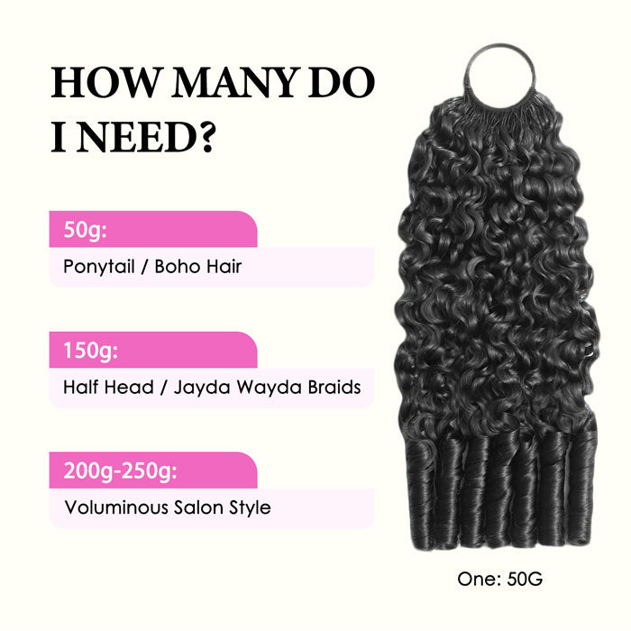 Burmese Curly Miracle Knots Crochet Hair Twists Pre-Separated Lightweight Full & Soft Pre-Looped Human Hair Extensions