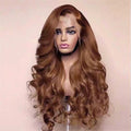 Chocolate Brown Color 4 Transparent Lace Frontal Wig Body Wave Best Beauty Human Hair