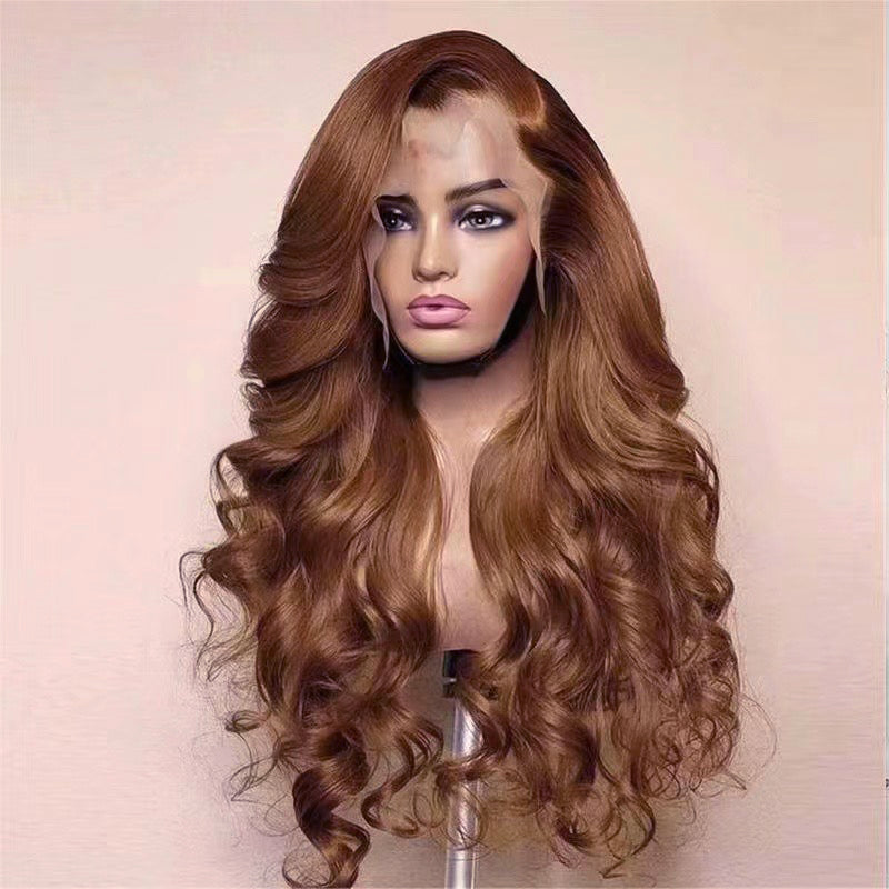 Chocolate Brown Color 4 Transparent Lace Frontal Wig Body Wave Best Beauty Human Hair