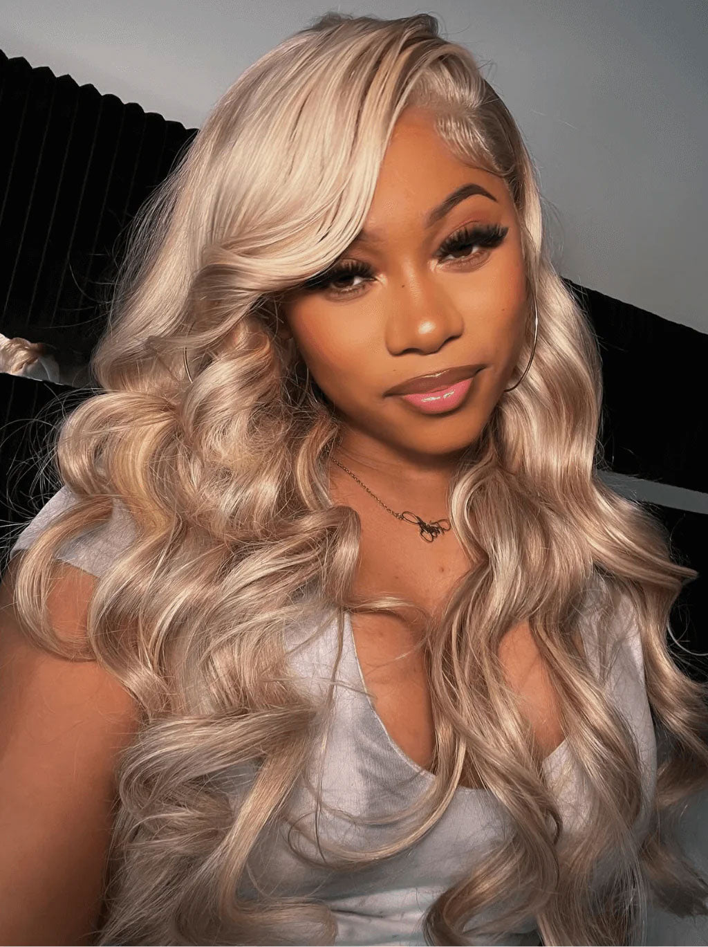 Customized Lace Frontal Wig Balayage Blonde Light Brown Color Best Beauty Human Hair