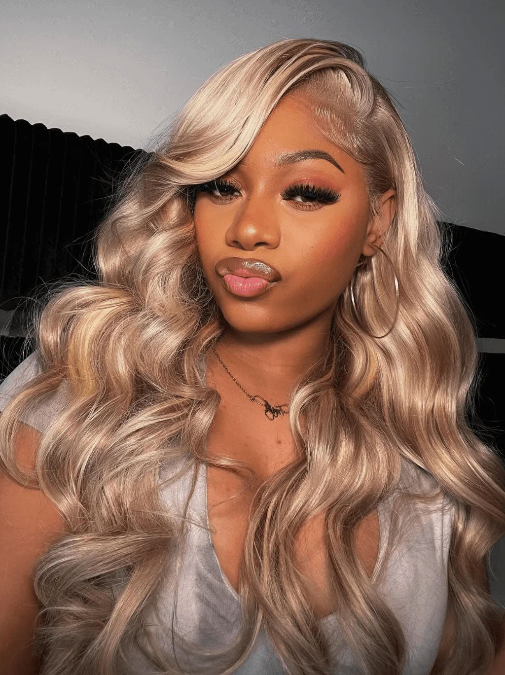Customized Lace Frontal Wig Balayage Blonde Light Brown Color Best Beauty Human Hair
