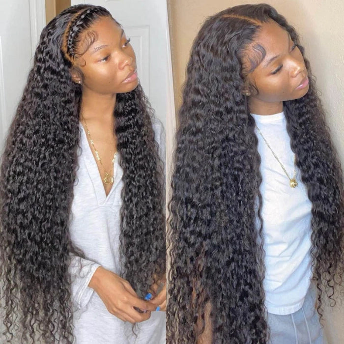 Water Wave 5x5 Glueless HD Lace Closure Wig Wet and Wavy Virgin Human Hair