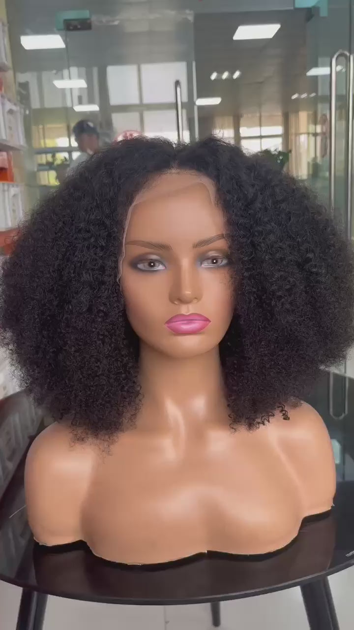 Best Beauty Hair Afro Kinky 13x4 Lace Frontal Wig Virgin Human Hair