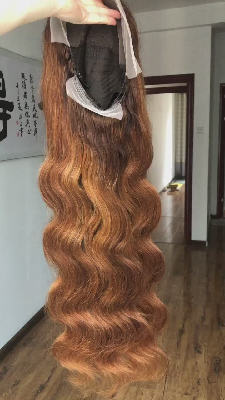 Best Beauty Hair Brown Color 4 Ombre Color 30 Body Wave Lace Frontal Wig