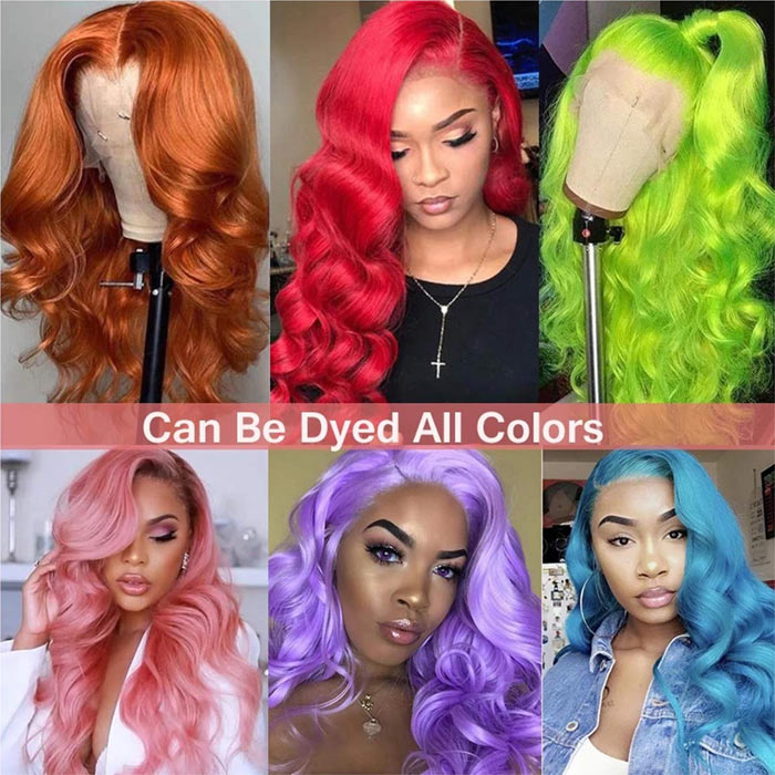 Body Wave 13x4 HD Lace Front Wig Honey Blonde Color 613 Virgin Human Hair 10-32 Inches