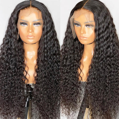 13x4 HD Lace Frontal Wig Virgin Human Hair Water Wave Lace Front Wigs with Baby Hair