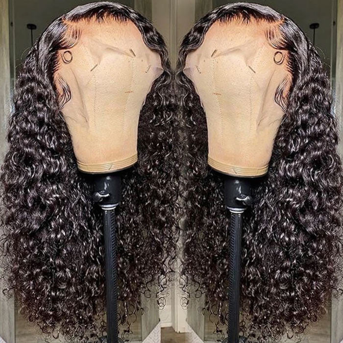 13x4 Invisible HD Lace Front Wig Human Hair Jerry Curl Virgin Hair Lace Wigs All Skin Melted