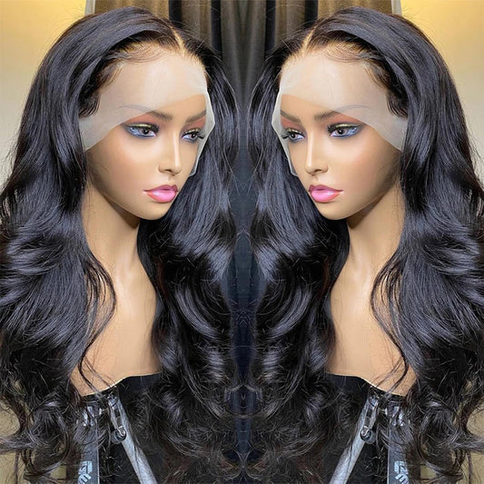 Body Wave 13x6 HD Transparent Lace Front Wig Virgin Human Hair for Women