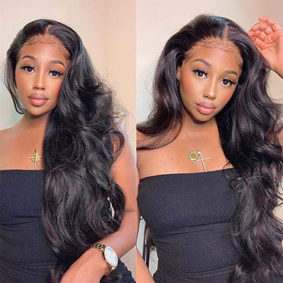 Body Wave 13x6 HD Transparent Lace Front Wig Virgin Human Hair for Women