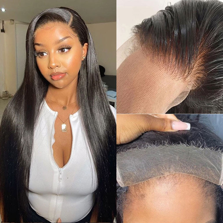 4x4 5x5 6x6 Lace Closure Straight 100% Human Hair 12-22 Inches Free Middle Three Part Closure with Baby Hair