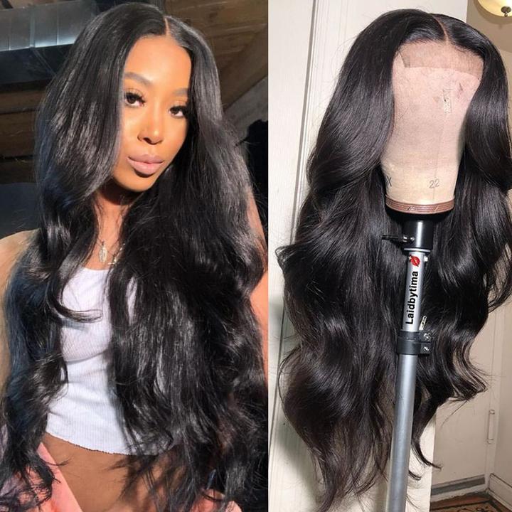 4x4 Lace Closure Wig Body Wave 150% or 180% Density Virgin Human Hair Wigs for Women Best Beauty Hair