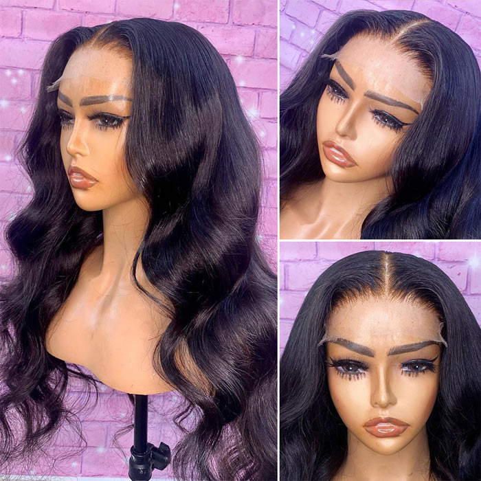 HD Lace Closure Wig Virgin Human Hair Pre Plucked 4x4 or 5x5 Transparent Lace Wigs