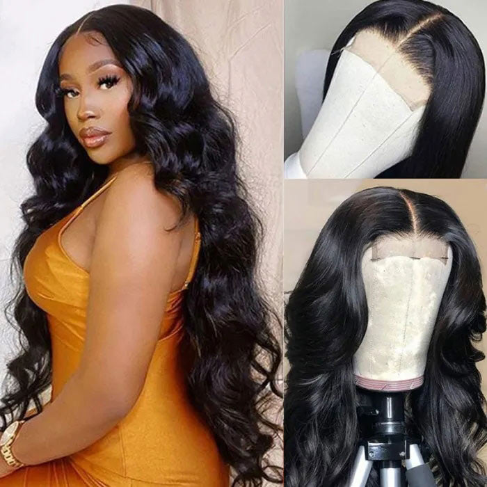 5x5 HD Lace Closure Wig Body Wave 150% 180% Density Virgin Human Hair Wigs Melt All Skin