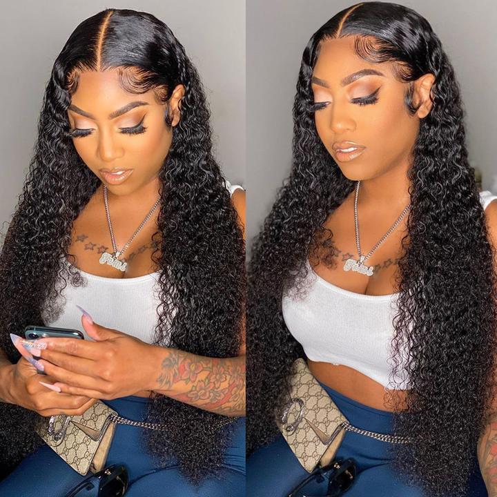 5x5 HD Lace Closure Wig Pre Plucked Jerry Curl Virgin Human Hair Lace Wigs with Baby Hair