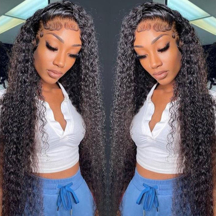 5x5 HD Lace Closure Wig Pre Plucked Jerry Curl Virgin Human Hair Lace Wigs with Baby Hair