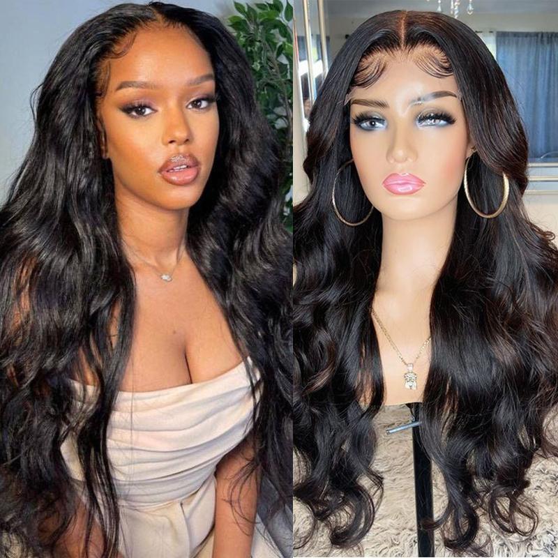 Body Wave 13x6 Lace Front Wig Human Hair Pre Plucked 12"-32" Transparent Lace Long Wigs for Women