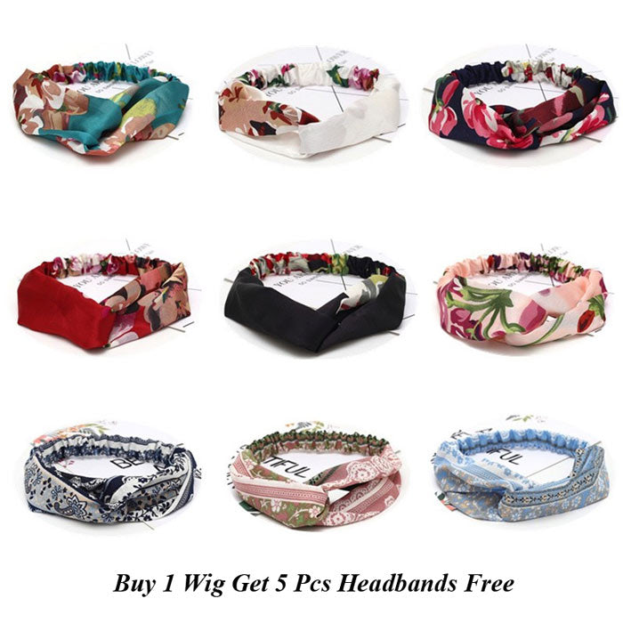 Water Wave Scarf Headband Wig Virgin Human Hair No Glue No Gel Buy 1 Get 5 Free Headbands