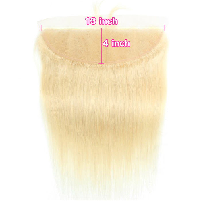 Silky Straight 13x4 Lace Frontal Honey Blonde Color 613 Virgin Human Hair