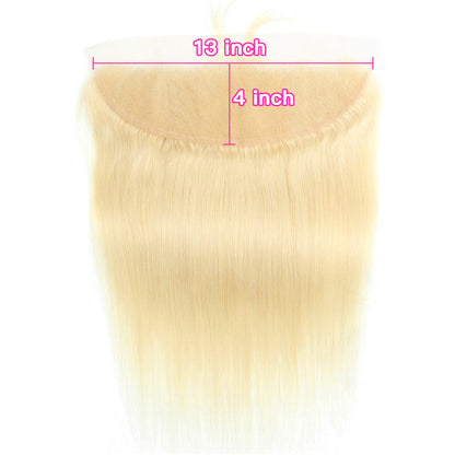 Silky Straight 13x4 Lace Frontal Honey Blonde Color 613 Virgin Human Hair