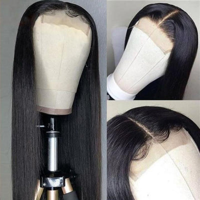 Best Beauty 4x4 Lace Closure Wig Pre Plucked Bone Straight 150% or 180% Density Virgin Human Hair