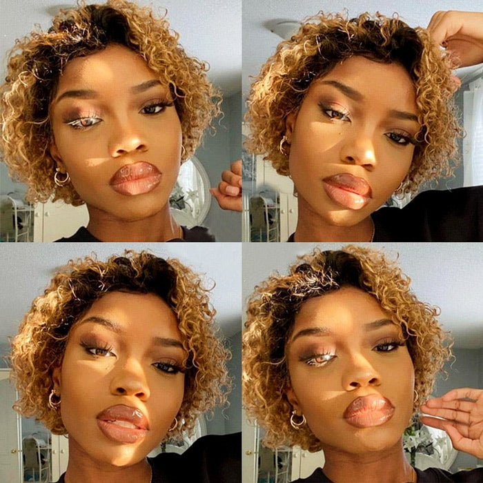 Best Beauty Hair Sassy Curly Short Pixie Wigs