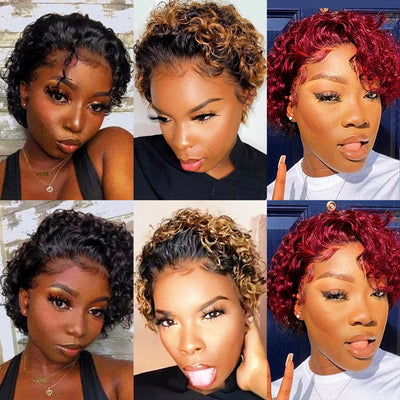 Best Beauty Hair Sassy Curly Short Pixie Wigs
