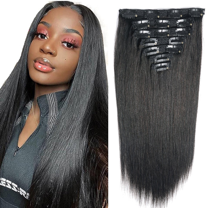 Best Beauty Hair Straight Clip In Virgin Human Hair Extensions for Women