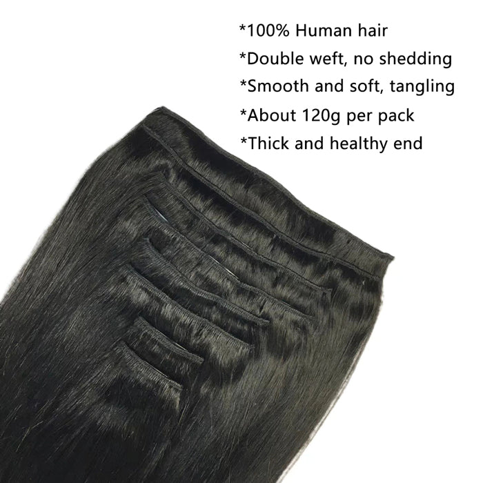 Best Beauty Hair Straight Clip In Virgin Human Hair Extensions for Women