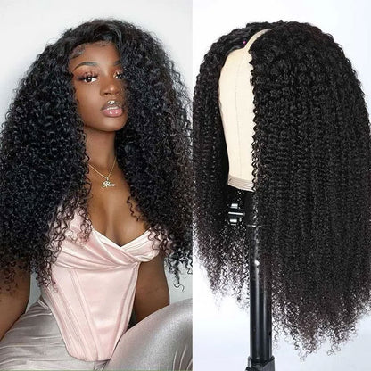 Best Beauty Hair V Part Wig Kinky Curly Virgin Human Hair U Part Wig Beginner Friendly