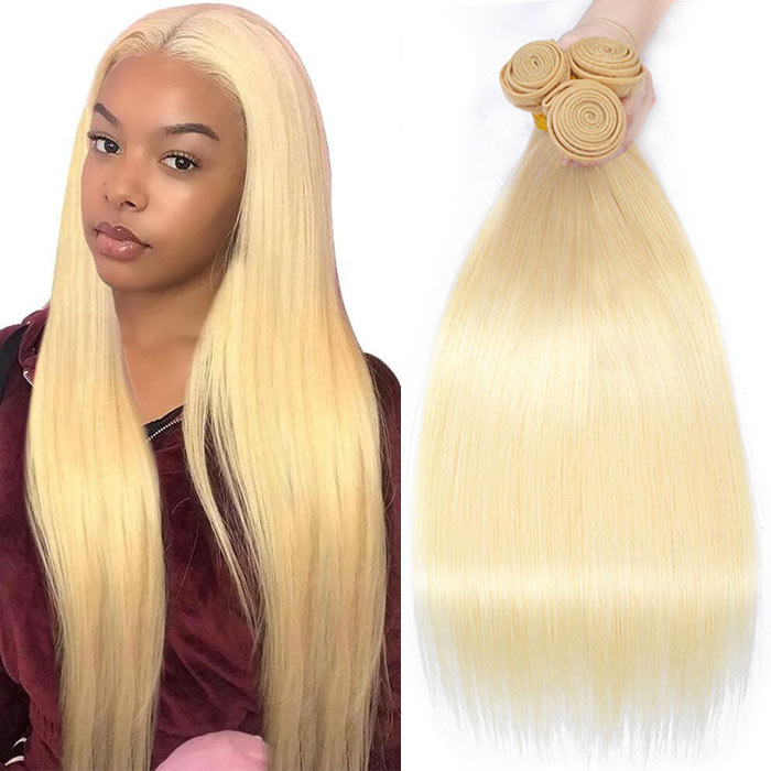 Best Beauty Honey Blonde Hair Weave 3 or 4 Bundles Deals Virgin Human Hair Extensions