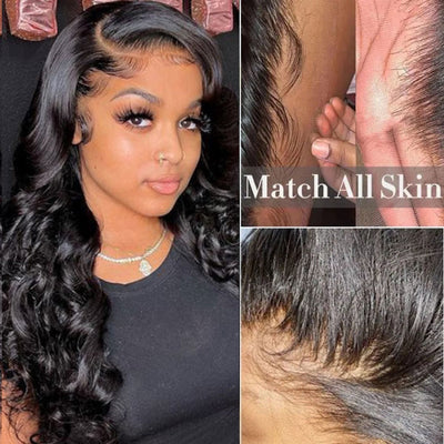 Body Wave 13x4 HD Lace Frontal Wig Pre Plucked Virgin Human Hair for Women