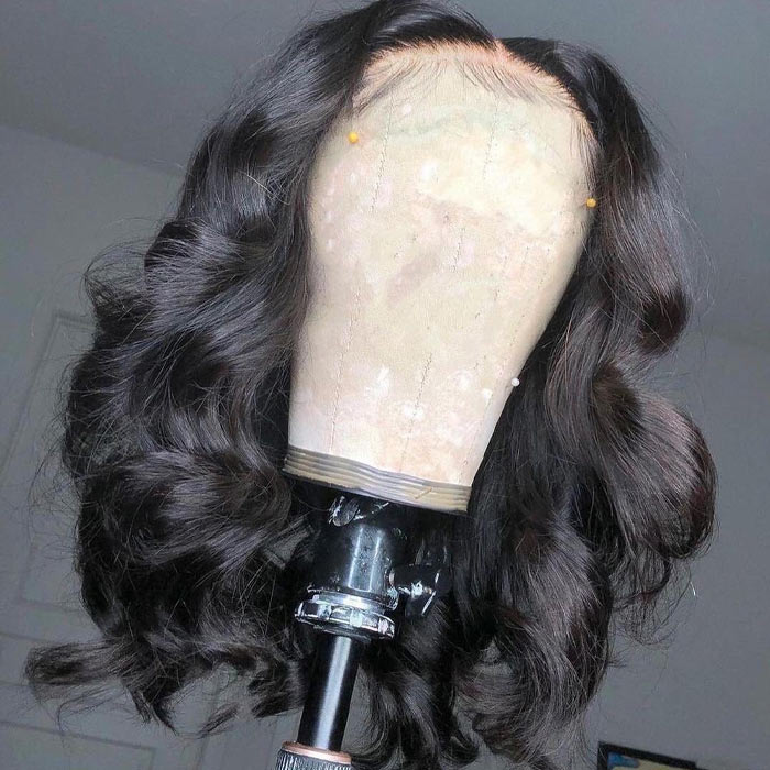 Body Wave Short Bob 4x4 Lace Closure Wig Virgin Human Hair