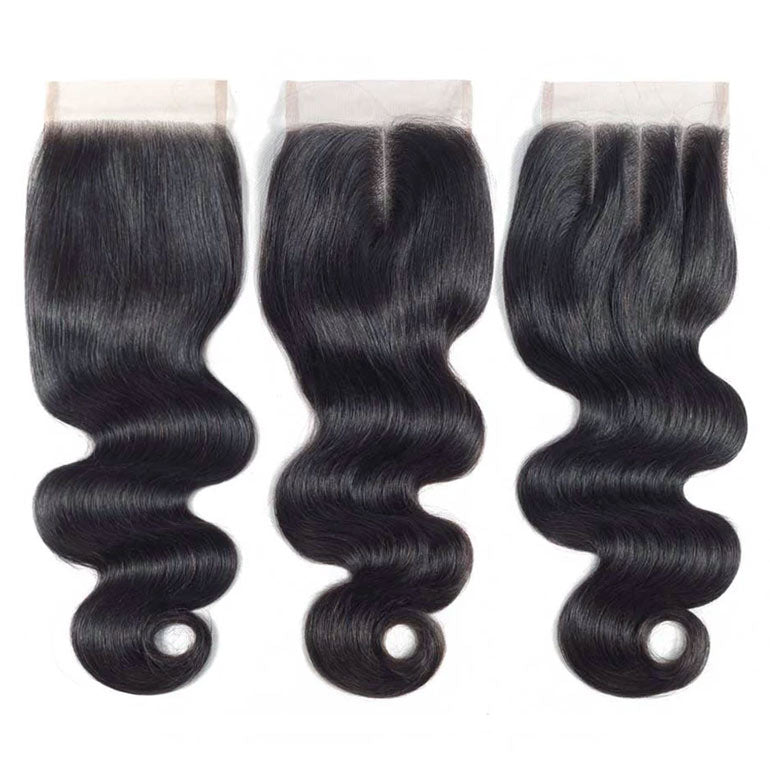 Body Wave Transparent Lace Closure 4x4 5x5 6x6 Virgin Human Hair 12"-22" Closure with Baby Hair