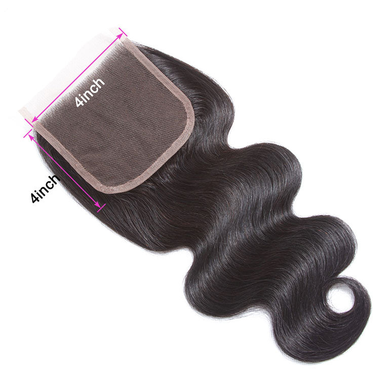 Body Wave Transparent Lace Closure 4x4 5x5 6x6 Virgin Human Hair 12"-22" Closure with Baby Hair