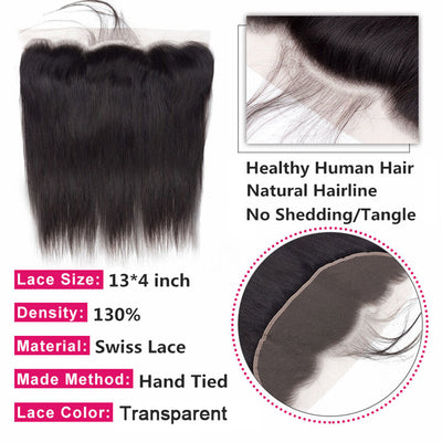 Bone Straight Ear By Ear 13x4 or 13x6 Transparent HD Lace Frontal Virgin Human Hair